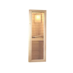 Saunahaus 'Skrollan 2' natur 9 kW Ofen, Steuerung Easy, Vorraum 336 x 231 x 227 cm