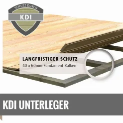 Saunahaus 'Skrollan 2' terragrau mit klassischer Tür 336 x 231 x 227 cm