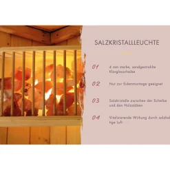 Saunaleuchte mit Salzkristallen 4 kg