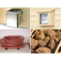 Saunaofen-Set 'BioS 9,0 kW' für Fasssauna bis 14 m³