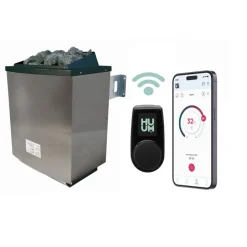 Saunaofen-Set mit Außensteuerung 9 kW und WiFi-Steuerung