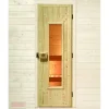 Saunatür Massivholz Glaseinsatz 61,8 x 182,5 cm