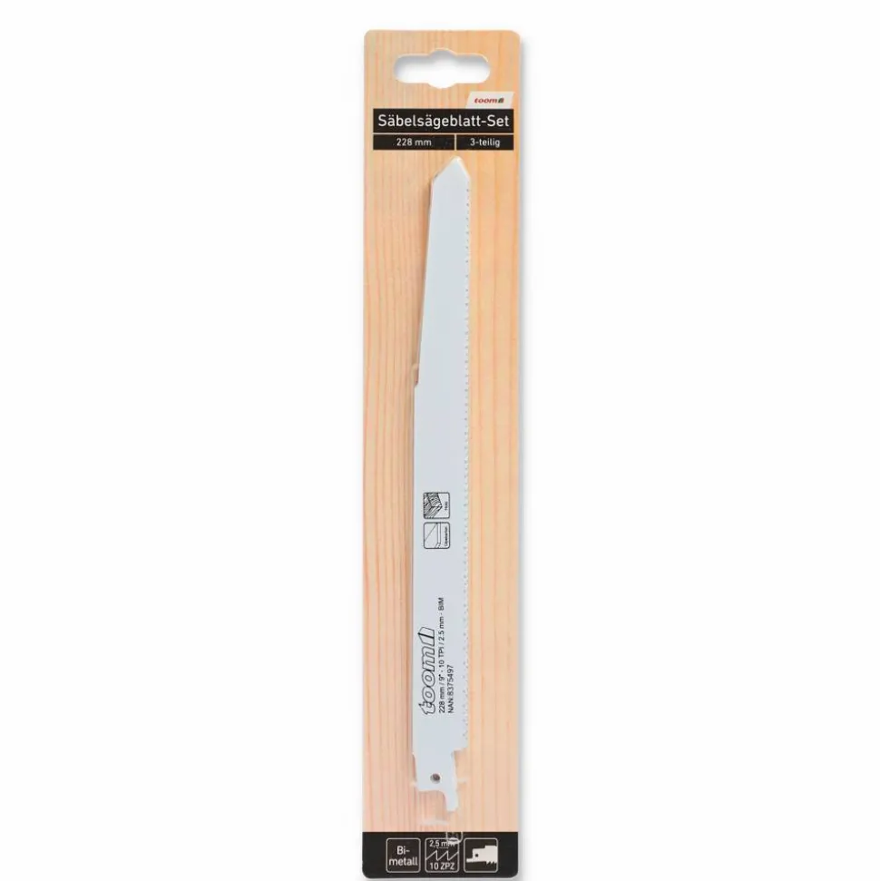 Säbelsägeblatt-Set mit feiner Zahnung 228 mm 3-teilig