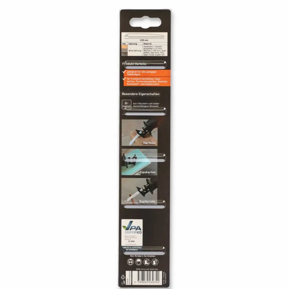 Säbelsägeblatt-Set mit feiner Zahnung 228 mm 3-teilig