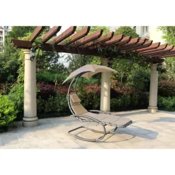 Schaukelliege 'Keros' beige 82 x 185 x 170 cm