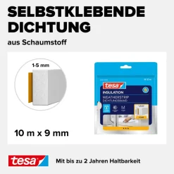 Schaumstoffdichtung Universal 'Insulation' weiß 0,6 x 0,9 x 1000 cm