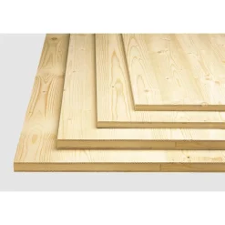 3-Schicht-Platte Tanne/Fichte unbehandelt 800 x 600 x 19 mm
