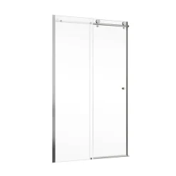 Schiebetür für Nische 'MasterClass' links, teilgerahmt, Chromoptik, 140 x 200 cm