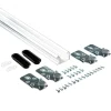 Schiebetürbeschläge Aluminium oben laufend 5,5 x 1500 mm 2 Stück