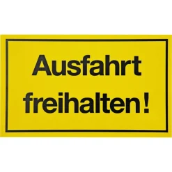 Schild 'Ausfahrt freihalten!' 15 x 25 cm
