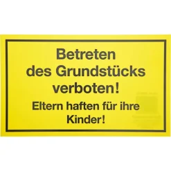 Schild 'Betreten verboten' 25 x 15 cm