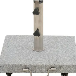 Schirmständer 'Ennio' für Schirmmast mit Ø 25 - 48 mm Granit 45 x 45 x 5,1 cm