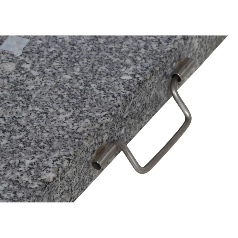 Schirmständer für Schirmmast mit Ø 25 - 48 mm Granit/Edelstahl 50 x 50 x 9 cm