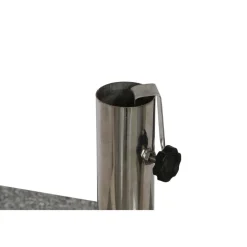 Schirmständer für Schirmmast mit Ø 25 - 48 mm Granit/Edelstahl 50 x 50 x 9 cm