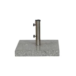 Schirmständer für Schirmmast mit Ø 25 - 48 mm Granit/Edelstahl 50 x 50 x 9 cm