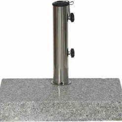 Schirmständer für Schirmmast mit Ø 48 mm Edelstahl 28 x 45 x 7,2 cm