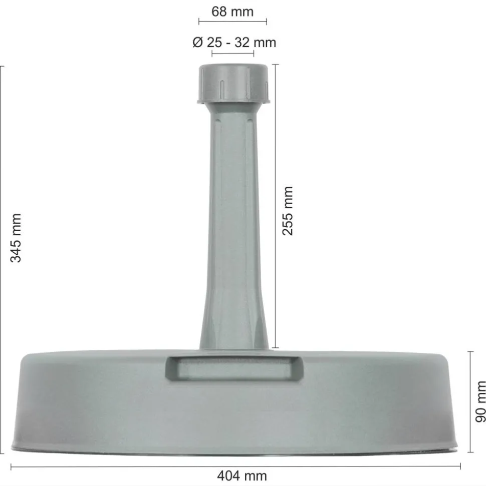 Schirmständer für Schirmmast mit Ø 32 mm Beton/Kunststoff Ø 40 x 32,5 cm