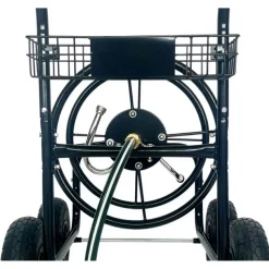 Schlauchwagen 'Rota WMSK006' Metall schwarz 58 x 95 x 63 cm