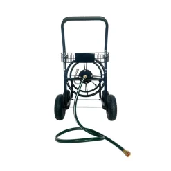 Schlauchwagen 'Rota WMSK006' Metall schwarz 58 x 95 x 63 cm