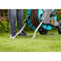 Schlauchwagen-Set 'CleverRoll M Easy' türkis, orange 20 m Schlauchkapazität