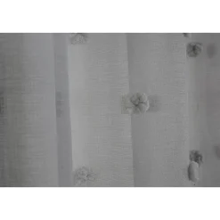 Schlaufenbandschal 'Fluffy Dots' grau 140 x 255 cm