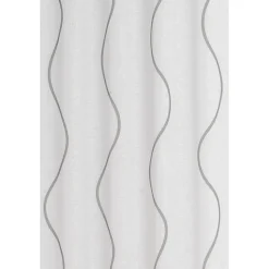 Schlaufenschal 'Curve' Effekt-Voile grau-weiß bedruckt 140 x 255 cm