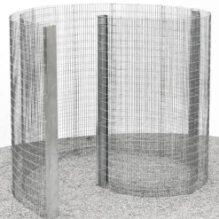 Schneckendusche/Umkleide silbern Gabione 230 x 180 x 210 cm
