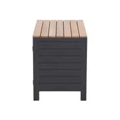 Schrank 'Sierra' Aluminium, Teakholz schwarz 100 x 70 x 56 cm