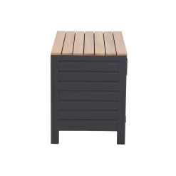 Schrank 'Sierra' Aluminium, Teakholz schwarz 100 x 70 x 56 cm