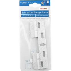 Schrankaufhangschienen Metall verzinkt 13 x 3,8 x 0,6 cm 4 Stück