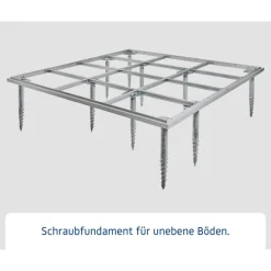 Schraubfundament für Gerätehaus Berry Typ 2, ohne Rahmen