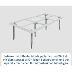Schraubfundament für Gerätehaus 'Euroline' 7 Erdanker