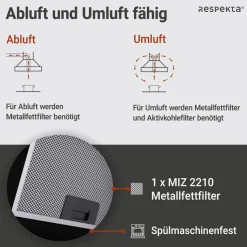 Schräghaube 'CH22020IXB' Edelstahl 60 cm