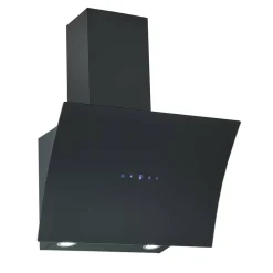 Schräghaube 'CH55060SA++' Metall/Glas schwarz 60 cm