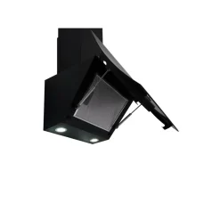 Schräghaube 'CH55060SA++' Metall/Glas schwarz 60 cm