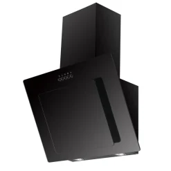 Schräghaube 'CH21060SBZ' Metall/Glas schwarz 60 cm