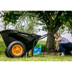 Schubkarre 'Cub Cart' schwarz Stahl / Kunststoff 127 x 71 x 74 198 Liter