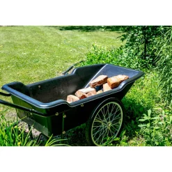 Schubkarre 'Premium' Kunststoff / Metall schwarz 165 x 74 x 74 cm 283 l