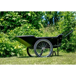 Schubkarre 'Premium' Kunststoff / Metall schwarz 165 x 74 x 74 cm 283 l