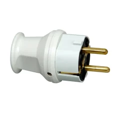 Schukostecker 16 A 250 V IP 44 mit Knickschutz