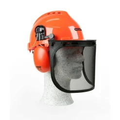 Schutzhelmkombination mit Gehör- und Gesichtsschutz, 52-62 cm, orange