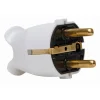 Schutzkontakt-Stecker weiß