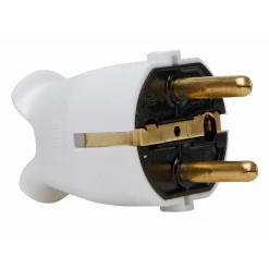 Schutzkontakt-Stecker weiß