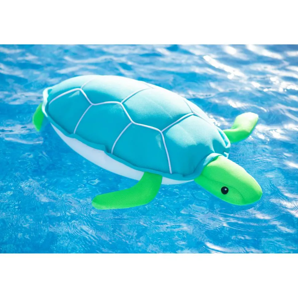 Schwimmtier 'Buddy Schildkröte' blau Textil 82 x 100 x 15 cm