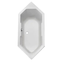Sechseckwanne 'Sierra' Sanitäracryl weiß 1800 x 800/420 mm