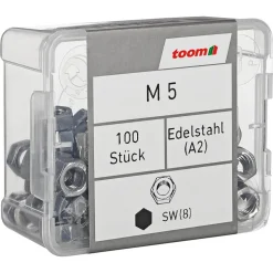 Sechskantmuttern M5 Edelstahl A2 100 Stück