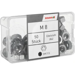 Sechskantmuttern M8 Edelstahl A4 50 Stück