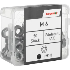 Sechskantmuttern M6 Edelstahl A4 50 Stück