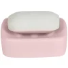 Seifenschale 'Retro' pastellrosa Steingut 10,5 x 8 x 3 cm
