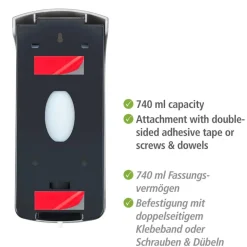 Seifenspender 'Ranera' schwarz 740 ml